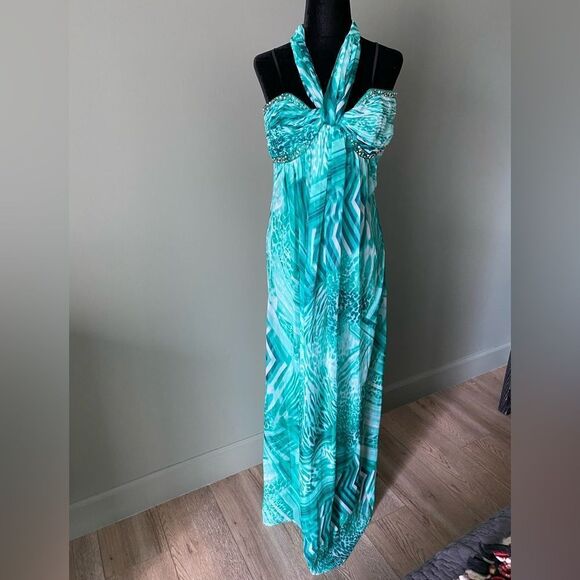 NWT Laundry by Shelli Segal Safari Mirage Gown - Picture 1 of 12